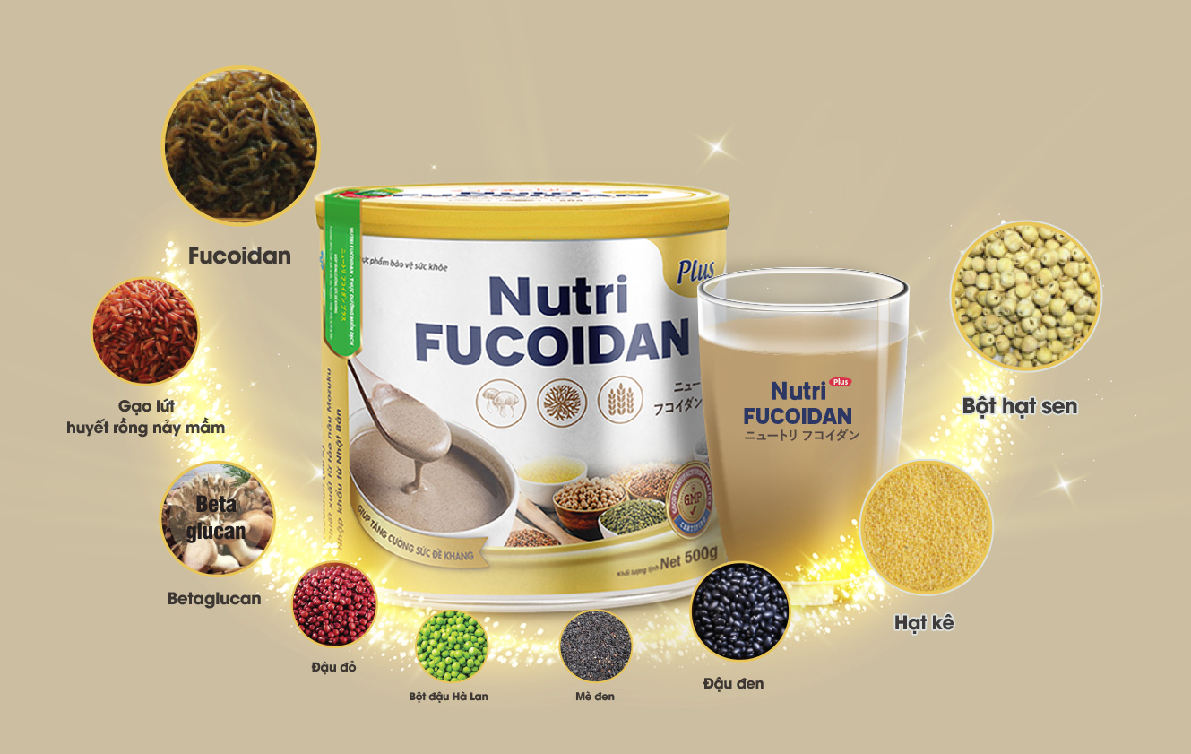 Nutri Fucoidan Plus gồm 9 thành phần dựa theo nguyên lý của thực dưỡng Ohsawa
